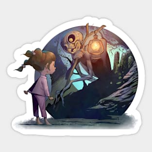 The dark side of the forest Sticker